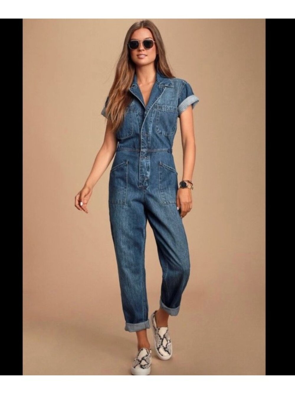 NWT Pistola Grover Short Sleeve Field Suit Denim Utility Jean Jumpsuit XS
